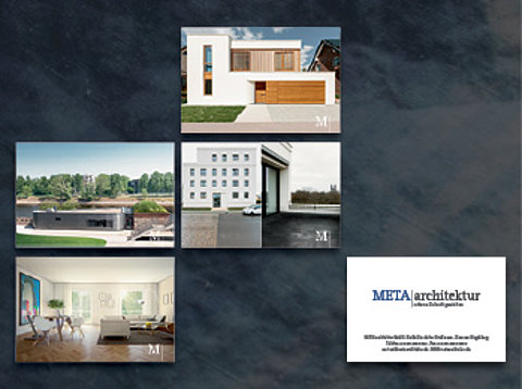 Geschäftsausstattung: Visitenkarten für META architektur GmbH / 2017