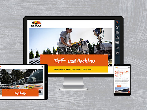 TYPO3 Webdesign: TAS Bau GmbH mit neuer TYPO3 CMS Webseite