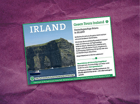 Zeitungsanzeigen: Anzeige „zauberhaftes Irland” für Green Tours Ireland / 2014