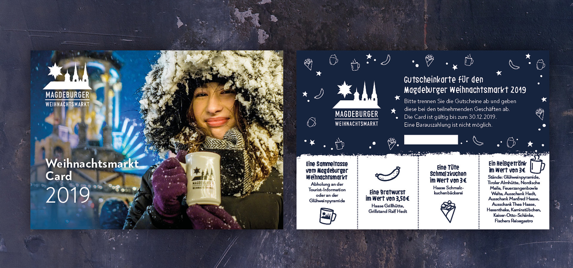 Grafikdesign: Weihnachtsmarkt-Card Magdeburg