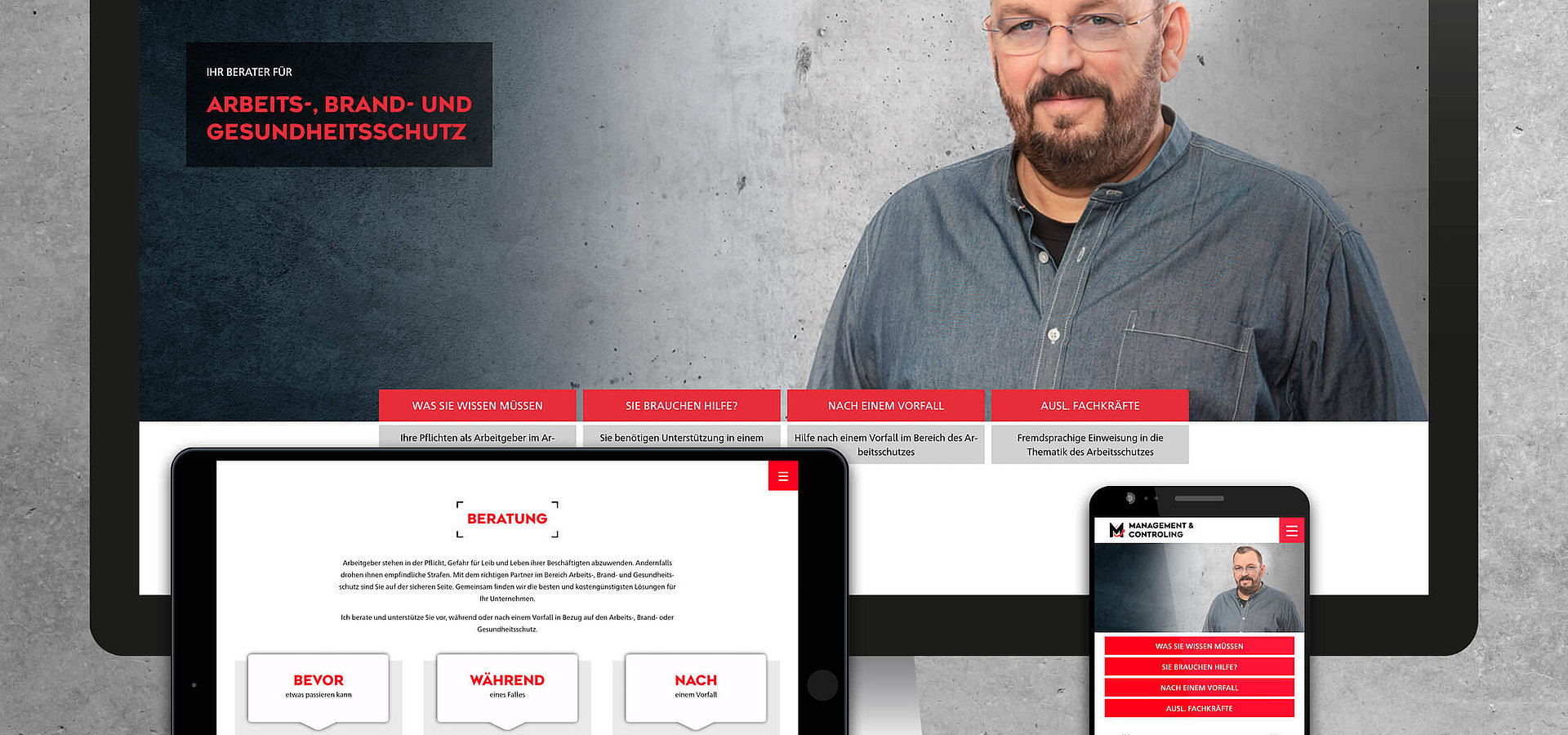Statische Website: Schlankes Onepager Webdesign für Thomas Hirsch Management und Controlling