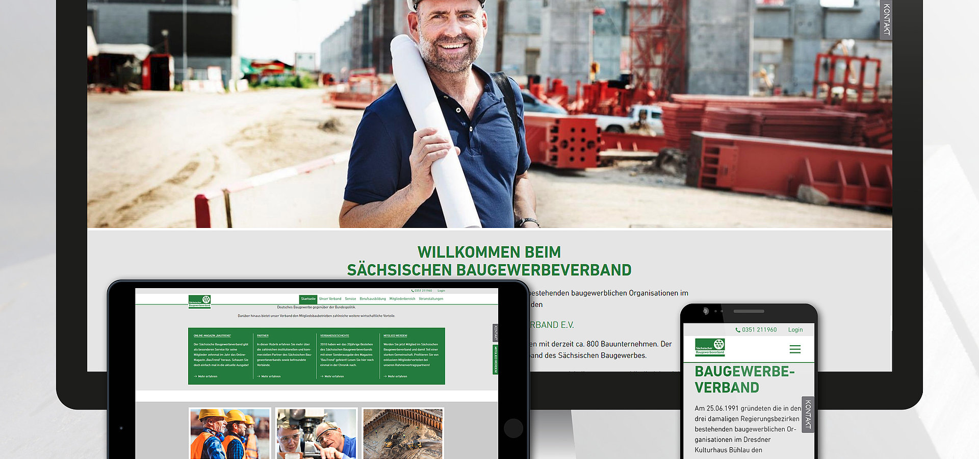 TYPO3 Webdesign: Sächsischer Baugewerbeverband Relaunch mit TYPO3 CMS