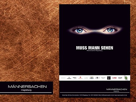 Zeitungsanzeigen: Ganzseitige Anzeige für „Männersachen Magdeburg“  2013