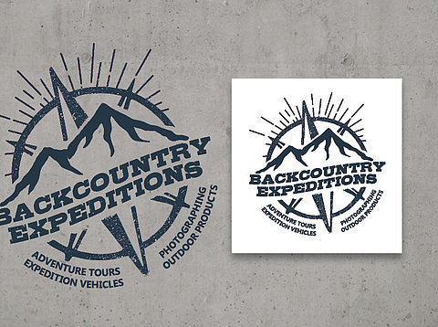 Grafikdesign: Reinlayout Logo für Backcountry Expeditions / 2017